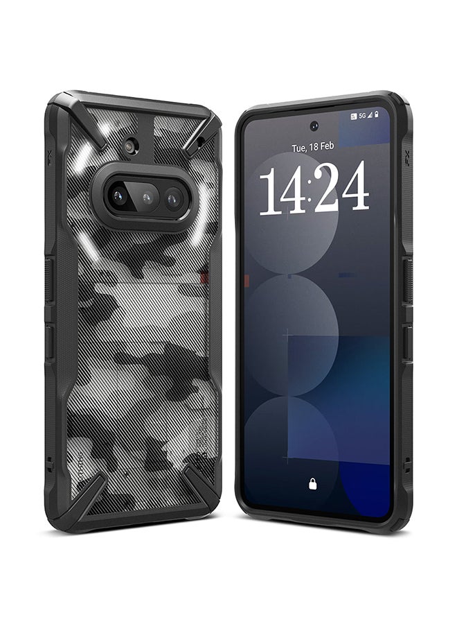 Ringke Fusion-X For Nothing Phone (3a) Case, Anti-Scratch Dual Coating Advanced Rugged Hybrid Heavy Duty Bumper Phone Case Cover -Camo Black Camo Black - Image 1