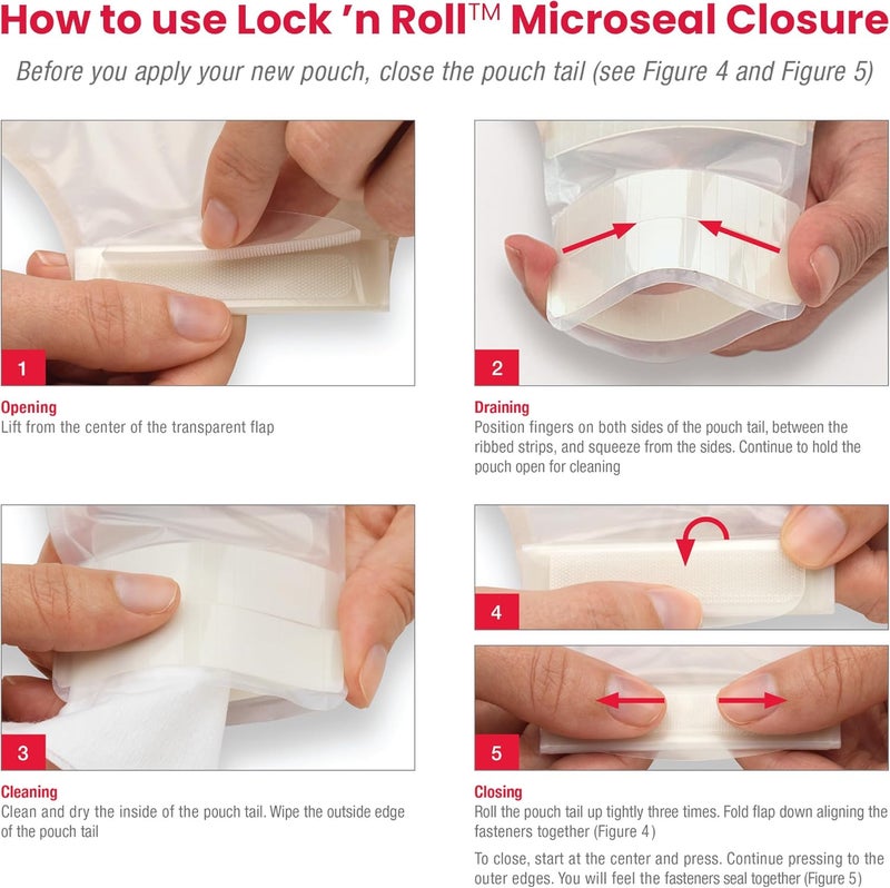 Hollister New Image Lock 'n Roll Drainable Pouch - Beige, 1-3/4" (44 mm), 10 Count - Image 4