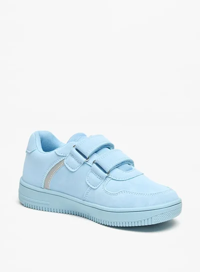 جونيورز Panelled Sneakers with Hook and Loop Closure
