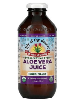 Lily Of the Desert Aloe Vera Juice Inner Fillet Preservative Free 16 fl oz (473 ml) 