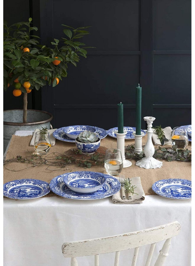 Spode Spode Blue Room Georgian Plates | Set of 6 | Dinner, Salad, Pasta, and Appetizer Plate | 10.5-Inch | Fine Earthenware | Microwave and Dishwasher Safe | Made in England  - Image 2
