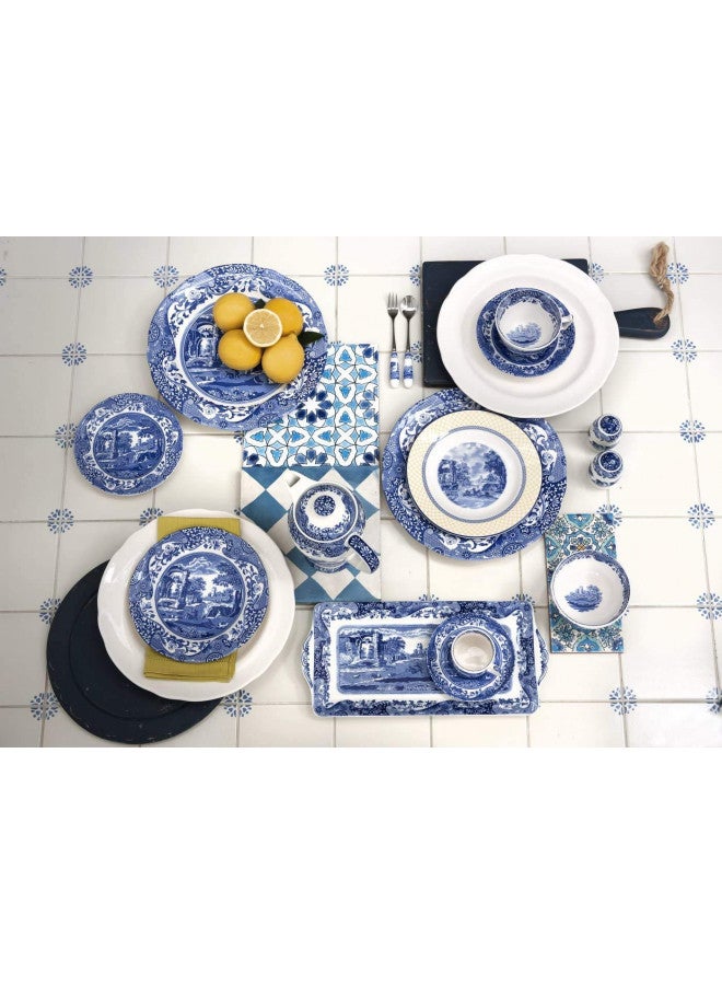 Spode Spode Blue Room Georgian Plates | Set of 6 | Dinner, Salad, Pasta, and Appetizer Plate | 10.5-Inch | Fine Earthenware | Microwave and Dishwasher Safe | Made in England  - Image 3