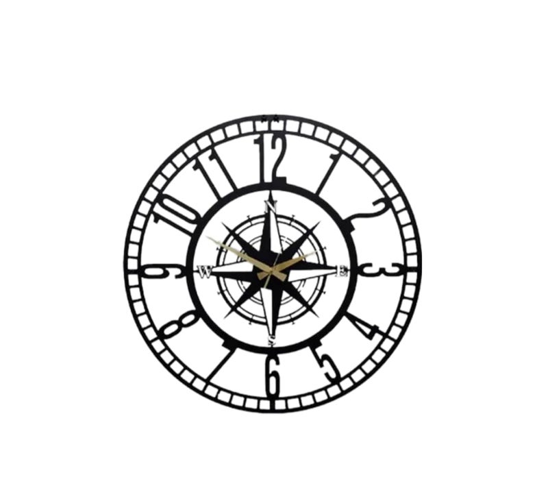 Reyox Material Metal Wall Clock Big Size Wall Clock Modern Clocks for Living Room Stylish Wall Clocks for Home Antique Big Size Modern Wall Watch for Home DecorBlack40 cm DA128