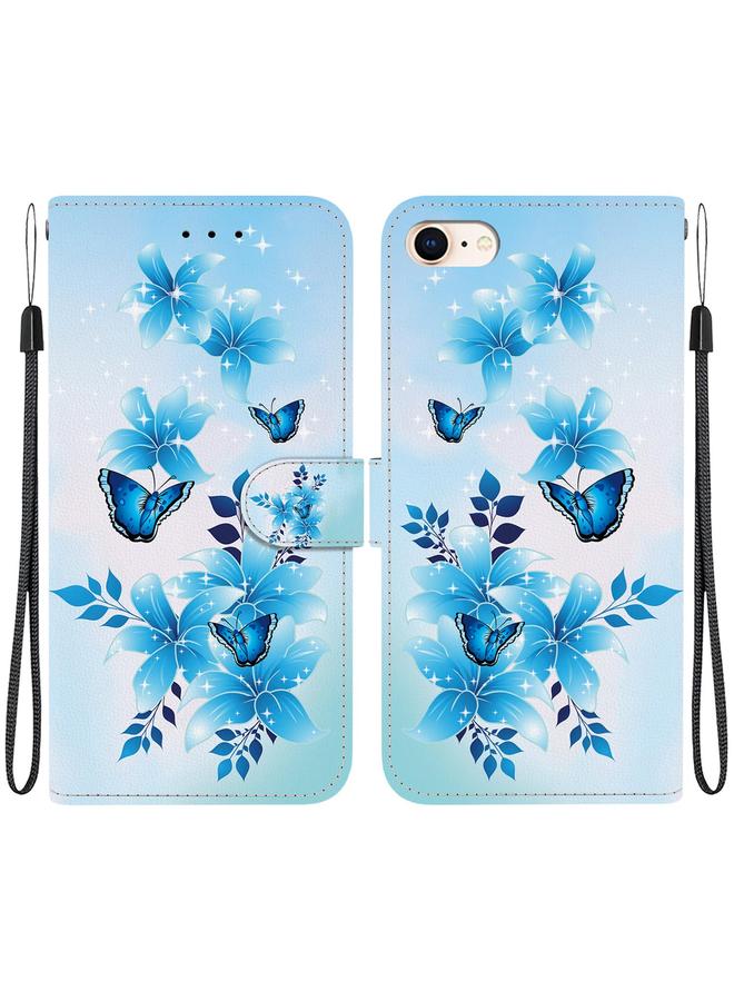 اس-توب جراب لهاتف iPhone 7 / 8 / SE 2022 جراب هاتف جلدي برسومات ملونة وملمس كريستالي - Image 1