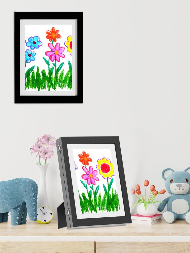 Orionstar Kids Art Frames  Artwork Picture Frames Changeable with Stand  Front Opening Picture Display Frames Holds 100 Paper Pcs  Artwork Display Storage Frames for Children  Desk  Home and Office - Image 3