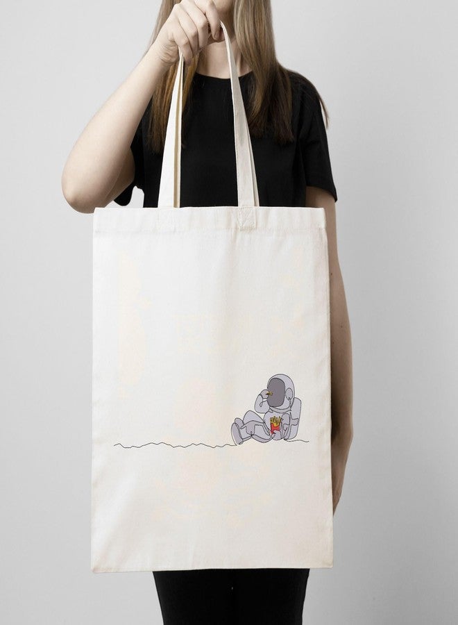 ARTBUG Tote Bag for Women with zip, Aesthetic Canvas tote bag for college girls, office, stylish and reusable - Astronaut - D No - 150 - Image 3