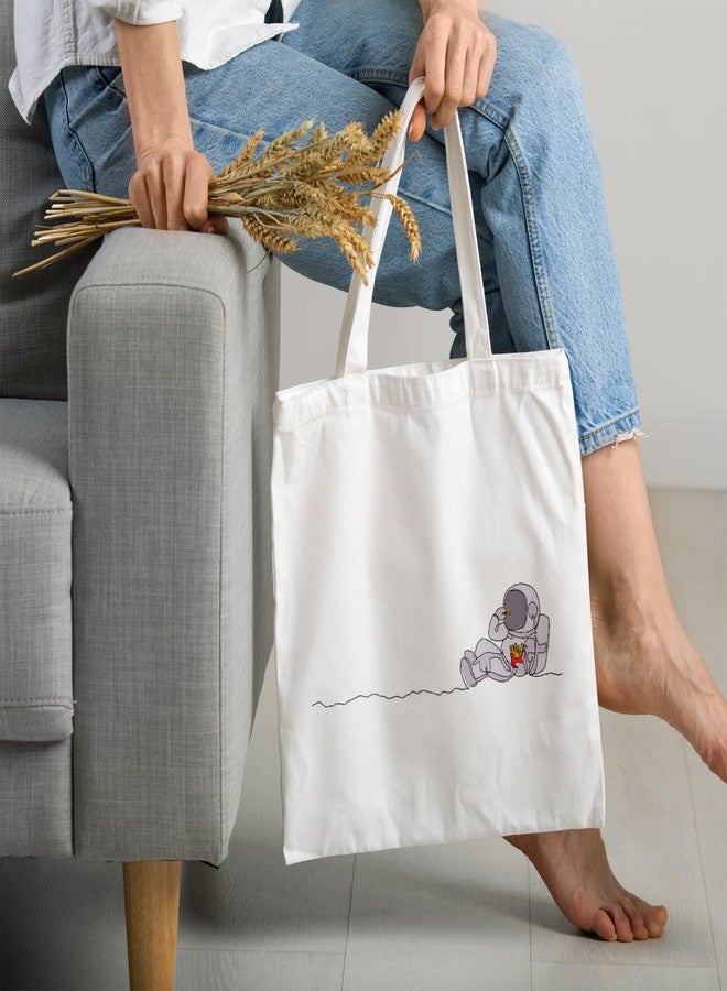 ARTBUG Tote Bag for Women with zip, Aesthetic Canvas tote bag for college girls, office, stylish and reusable - Astronaut - D No - 150 - Image 2