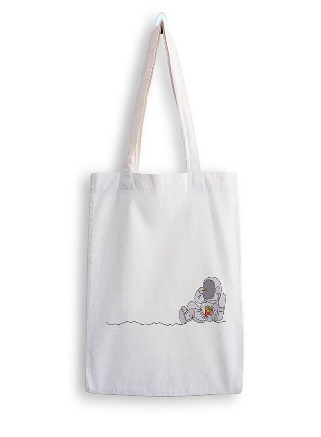 ARTBUG Tote Bag for Women with zip, Aesthetic Canvas tote bag for college girls, office, stylish and reusable - Astronaut - D No - 150 - Image 1