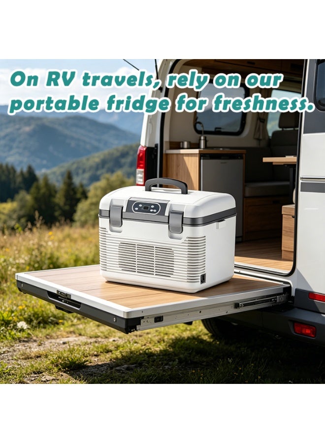 ثلاجة كهربائية محمولة 19 لتر للتبريد والتسخين مع محول AC/DC، ثلاجة سيارة بجهد 12V/24V تعمل بتقنية التبريد الحراري بدون ثلج، مناسبة للمنزل والتخييم والقوارب والمركبات الترفيهية والمكتب والسفر، تبرد حتى 22–28° مئوية أقل من درجة الحرارة المحيطة وتسخن حتى 65° مئوية - Image 3
