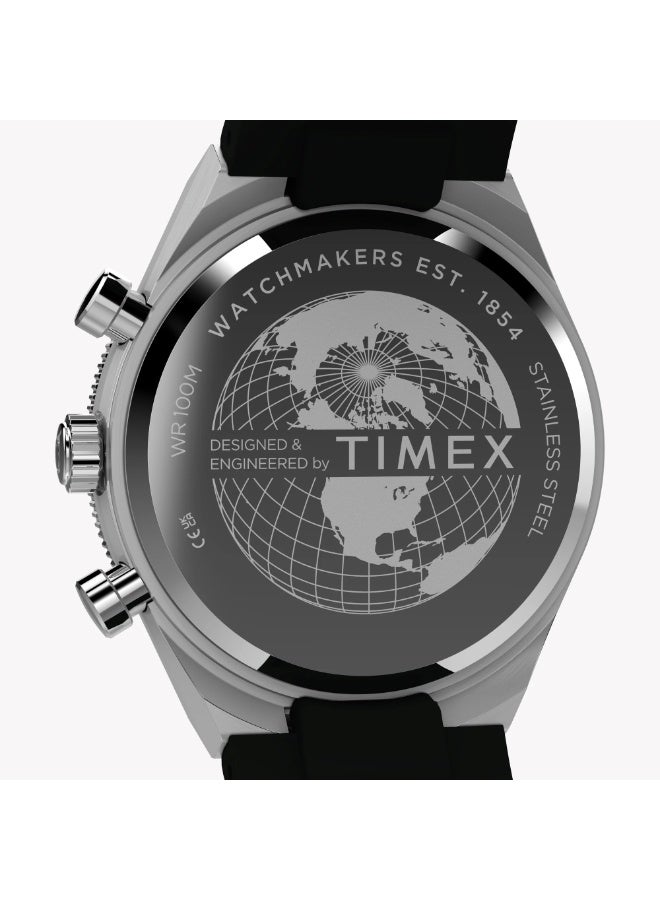 Timex Men's Silver-Tone SS, Black Silicone | TW2Y56100 - Image 5