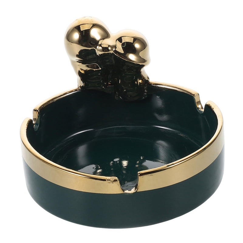 Ceramic Ashtray for Home and Car Portable Windproof Ash Holder Indoor Outdoor Use - Image 2