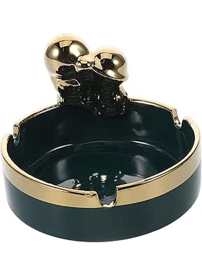 Ceramic Ashtray for Home and Car Portable Windproof Ash Holder Indoor Outdoor Use - Image 1