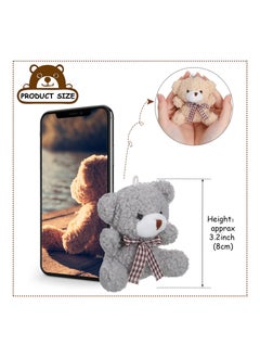 KASTWAVE 12 Pieces 4 Inch Plush Mini Bear Bunny Puppy Koala Stuffed Animals Jointed Doll Toys Furry Dolls for Birthday Wedding Graduation Party Favors DIY Keychain  - Image 2