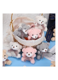 KASTWAVE 12 Pieces 4 Inch Plush Mini Bear Bunny Puppy Koala Stuffed Animals Jointed Doll Toys Furry Dolls for Birthday Wedding Graduation Party Favors DIY Keychain  - Image 4