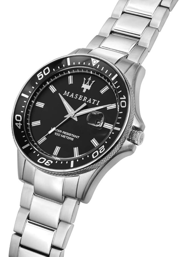 مازيراتي ساعة رسمية رجالية R8853140002 كوارتز فضية من الفولاذ المقاوم للصدأ - Image 5