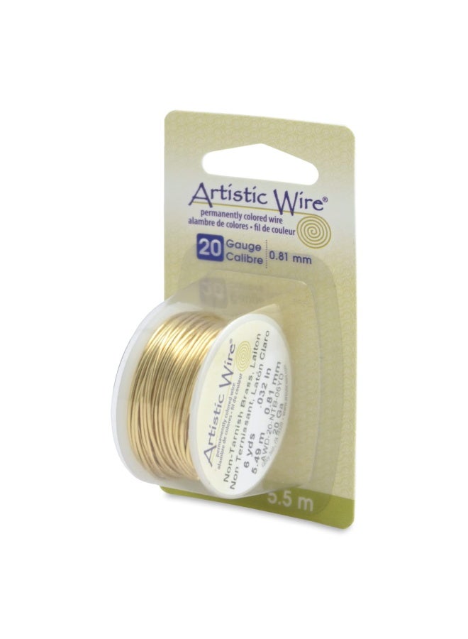 Artistic Wire سلك فني، سلك نحاسي مقاوم للتآكل بسمك 20، 6 ياردة - Image 1