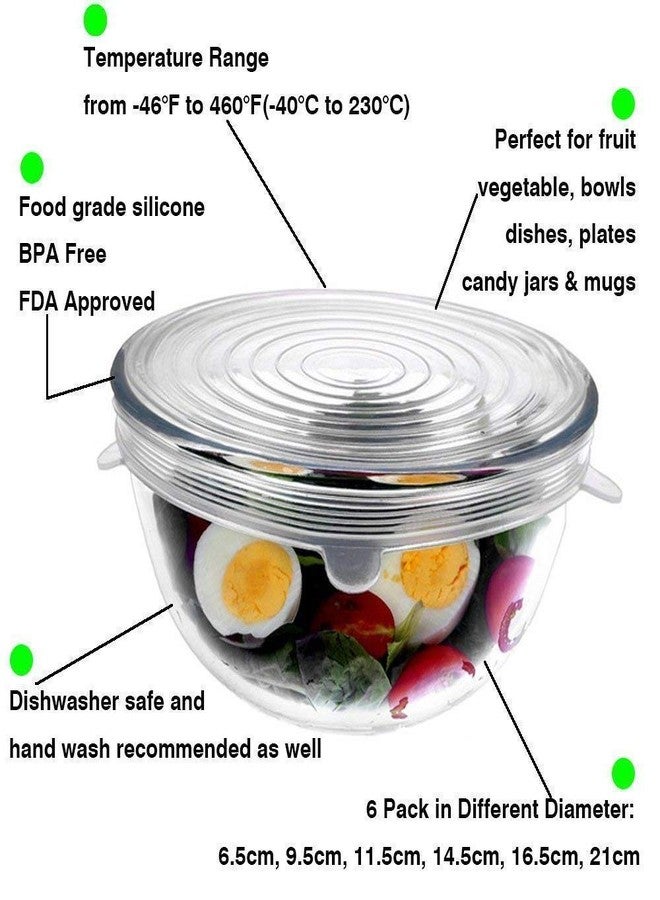 TAKSH ENTERPRISE 12 PC Microwave Safe Silicone Stretch Lids reuseable Flexible Covers for Rectangle, Round, Square Bowls, Dishes, Plates, Cans, Jars, Glassware and Mugs - Image 2