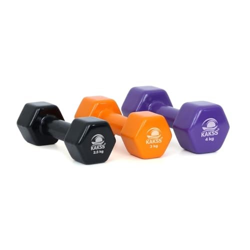 Kakss Cast Iron Vinyl Coated Dumbbells (1+1 = 2 KG) - Image 4
