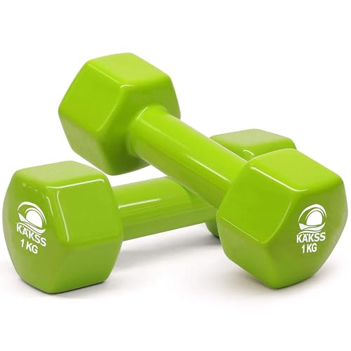 Kakss Cast Iron Vinyl Coated Dumbbells (1+1 = 2 KG) - Image 1