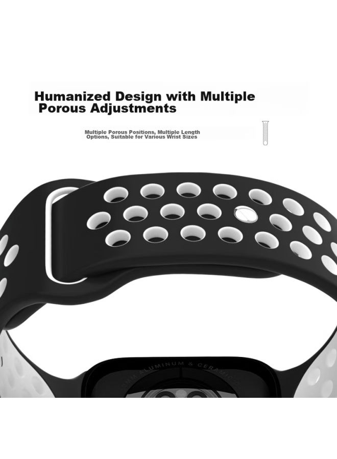 Bho Suitable For Apple Watch Bands, Apple Watch S10/ultra2/s9 Sports Band, Iwatch S8/7/6/5/4/se Breathable Hole Silicone Strap - Image 5