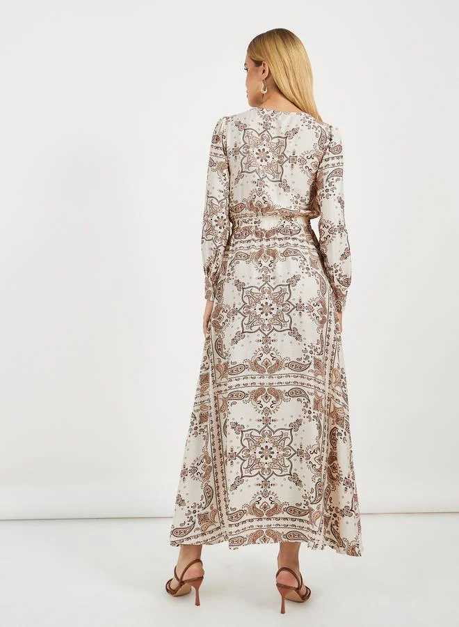 Styli Paisley Print Maxi Dress
