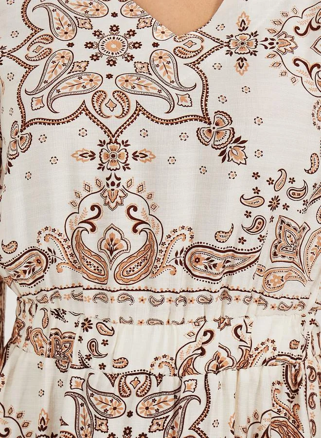 Styli Paisley Print Maxi Dress