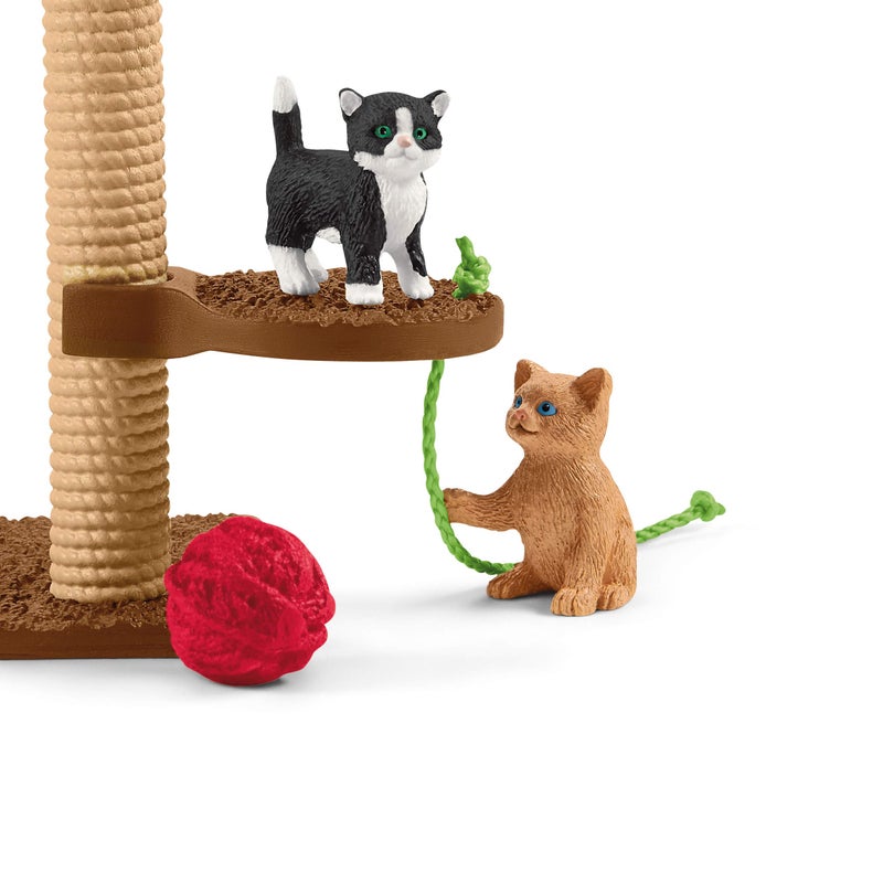 Schleich Farm World Cute Cats and Kittens Playtime Figurine Set 9Piece Realistic Momma Cat and Baby Kitten Figurine Large Playset forToddlers Boys and Girls Gift for Kids Ages 3 - Image 5