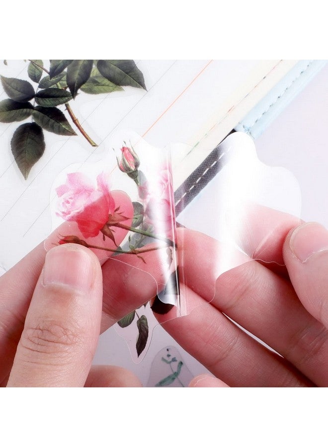 بينج شاو ماي 80 قطعة من ملصقات الزهور الطبيعية العتيقة للقصاصات، ملصقات ذاتية اللصق للقصاصات، لوازم المجلات لصنع البطاقات للكبار، رسائل DIY (النمط D) - Image 2