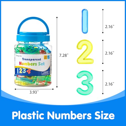 Odoorgames 48 Pcs Translucent Numbers Light Table Toys Manipulatives and Accessories for Enhanced Learning Fun - Image 5