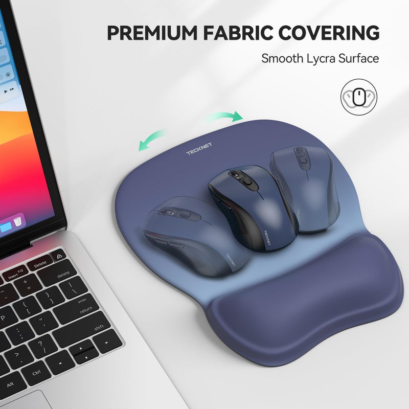 TECKNET Gel Mouse Pad with Wrist Rest, Ergonomic Office Mousepad with Wrist Support - Non-Slip & Smooth Surface Comfortable Desk Accessories Mat for Office, Gaming and Study - Gradient - Image 4