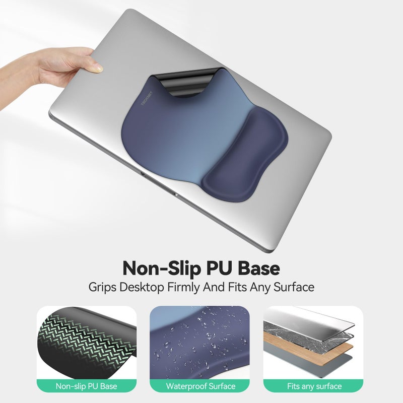 TECKNET Gel Mouse Pad with Wrist Rest, Ergonomic Office Mousepad with Wrist Support - Non-Slip & Smooth Surface Comfortable Desk Accessories Mat for Office, Gaming and Study - Gradient - Image 5