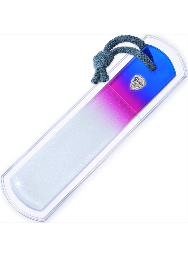 Gladzy Genuine Czech Glass Foot File - Two-Sided Different Grit Surface, Gentle Callus Remover, Pedicure & Spa Rough Skin Scrubber, Professional Toenail and Heels Care, EU Quality, Large Size - Image 1