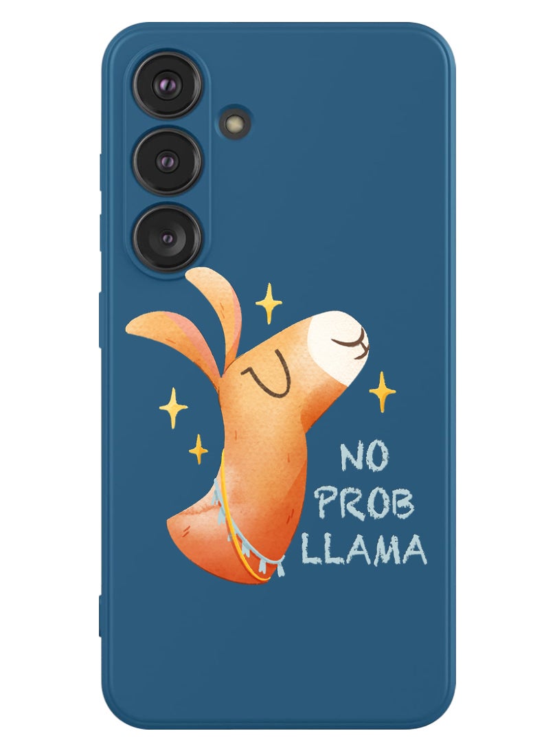 Theodor Protective Slim Fit Case Liquid Silicone Cover with Full Body Protection Anti-Scratch Shockproof Case For Samsung Galaxy S24 Plus (Blue) - No prob llama  - Image 1