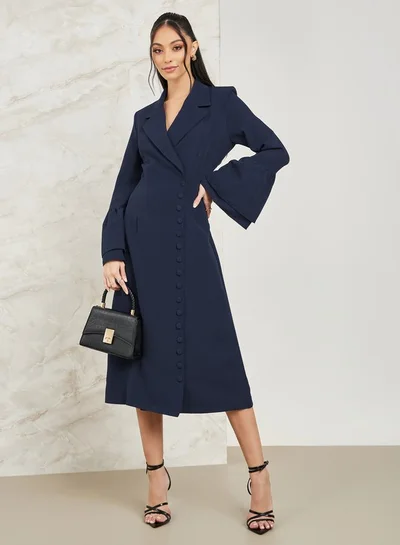 Styli Bell Sleeve Dress