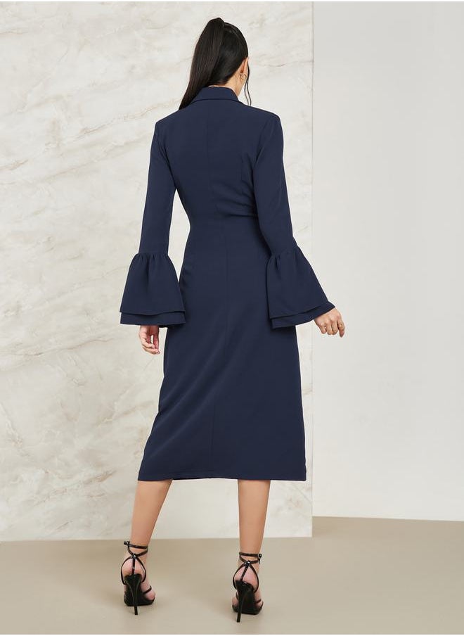 Notch Lapel Blazer Midi Dress with Bell Sleeve - pzsku/Z170A9E320C5B5EB35616Z/45/_/1724056480/62590a57-7702-41a7-8a0e-98374db9c6b5