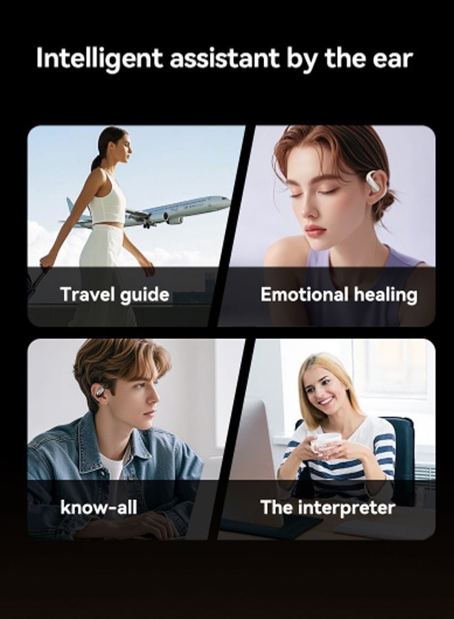 Bukela AI Language Translation Earbuds, Real Time in 144 Languages & Accents, 3 in 1 AI Translation Earbuds Portable Translator Device for Business Meeting Traveling (Black) - Image 5