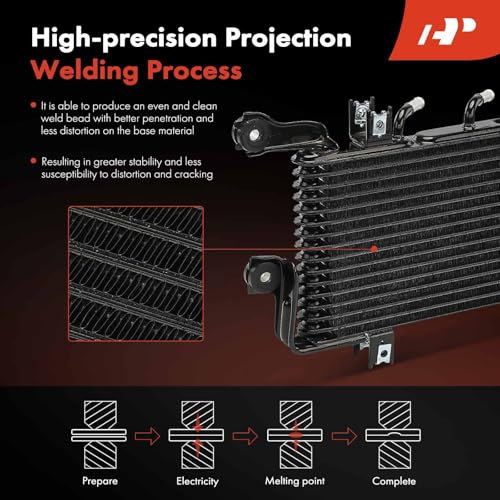 A-Premium Automatic Transmission Oil Cooler Compatible with Toyota Land Cruiser 2008-2011 2013-2021 & Lexus LX570 2008-2011 2013-2021, 5.7L - Image 4