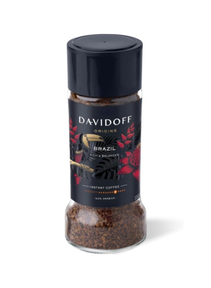 Davidoff Origins Brazil Flavour Instant Coffee Powder 100g 100g - Image 1