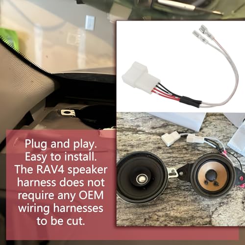 ECSiNG 2Pcs Car Speaker Wiring Harness Connector Dash Tweeter Speaker Cable Connector Compatible with Toyota Corolla/Camry/RAV4, Compatible with Subaru Forester/Impreza - Image 3