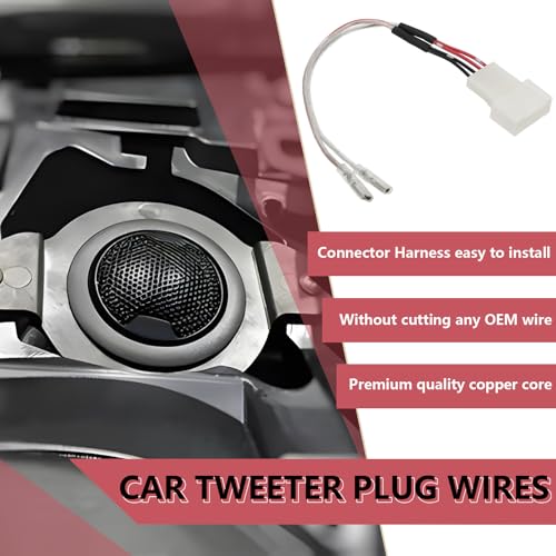 ECSiNG 2Pcs Car Speaker Wiring Harness Connector Dash Tweeter Speaker Cable Connector Compatible with Toyota Corolla/Camry/RAV4, Compatible with Subaru Forester/Impreza - Image 2