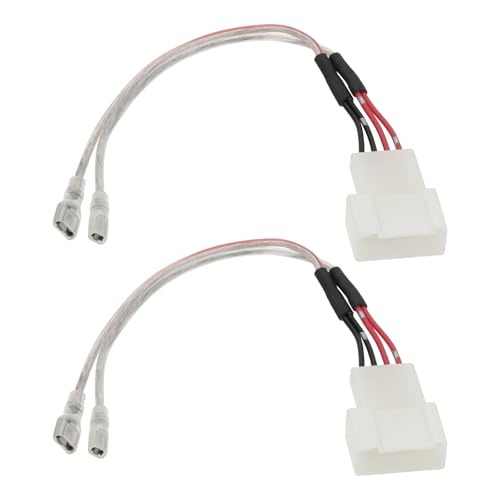 ECSiNG 2Pcs Car Speaker Wiring Harness Connector Dash Tweeter Speaker Cable Connector Compatible with Toyota Corolla/Camry/RAV4, Compatible with Subaru Forester/Impreza - Image 1