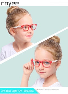 Royee Kids Anti Blue Light Glasses,Children Anti Eyestrain Computer Glasses, Gaming Eyewear UV400 Protection and Super Light TPEE Frame for Boys Girls and  Age 3-12  - Image 2