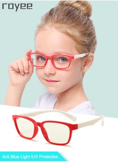 Royee Kids Anti Blue Light Glasses,Children Anti Eyestrain Computer Glasses, Gaming Eyewear UV400 Protection and Super Light TPEE Frame for Boys Girls and  Age 3-12  - Image 1
