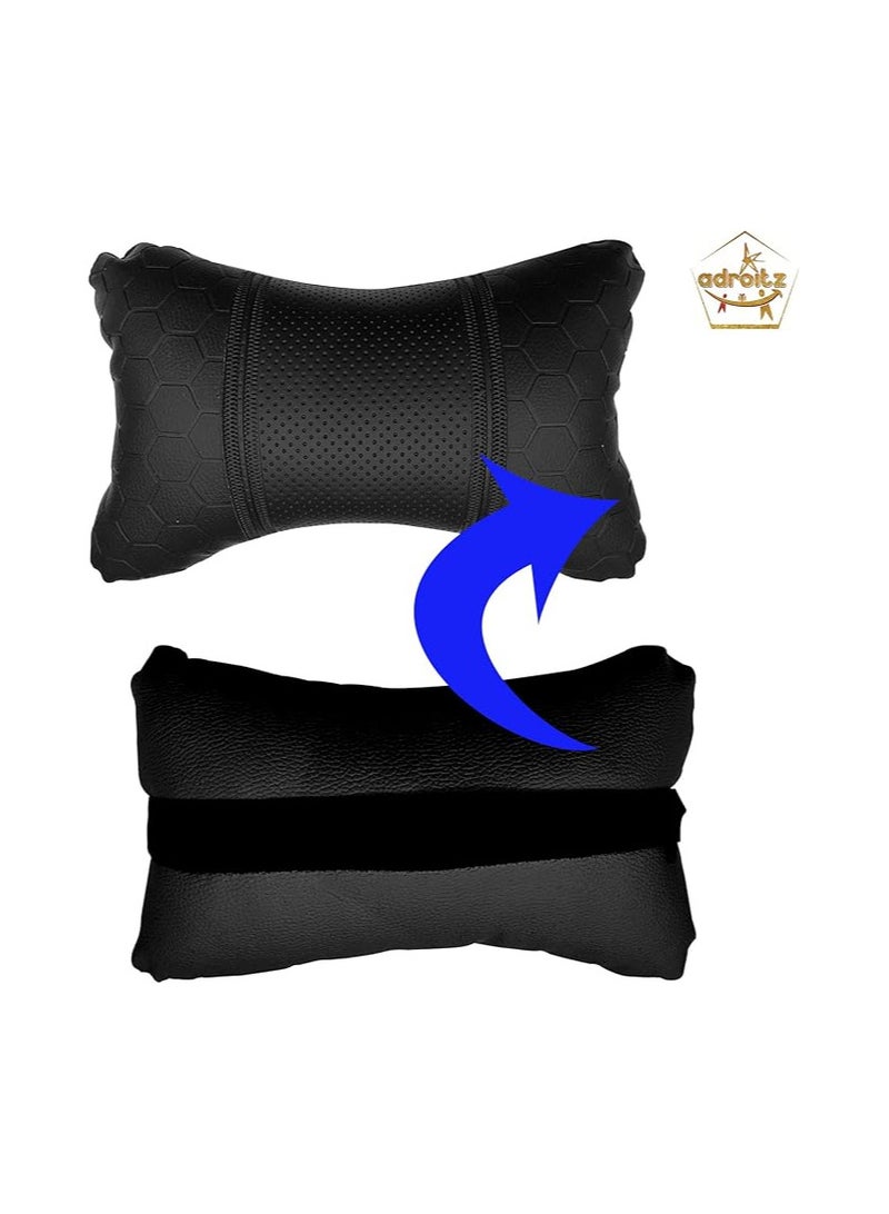 Adroitz Adroitz Car Cushion Set for Universal in Black (Set of 2) - Image 2