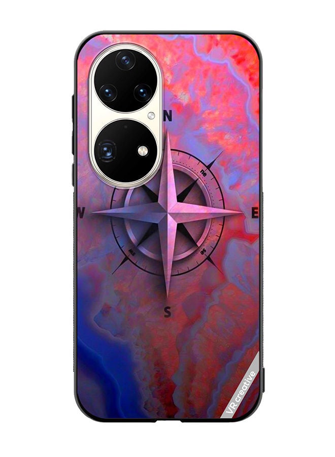 VR CREATIVE Protective Case Cover For Huawei P50 Pro Compas Design Multicolour - Image 1