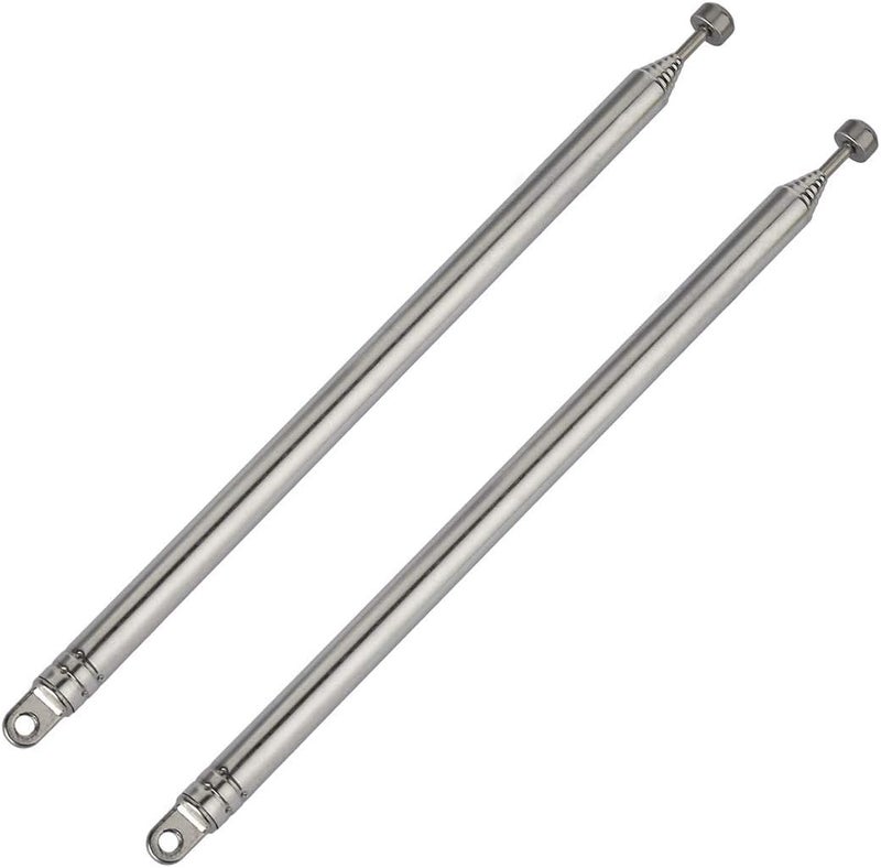 BINGFU 7 Sections Telescopic 74cm AM FM Antenna Portable Radio Antenna Replacement (2-Pack) Compatible with Indoor Portable Radio Home Stereo Receiver AV Audio Video Home Theater Receiver TV Tuner - Image 3