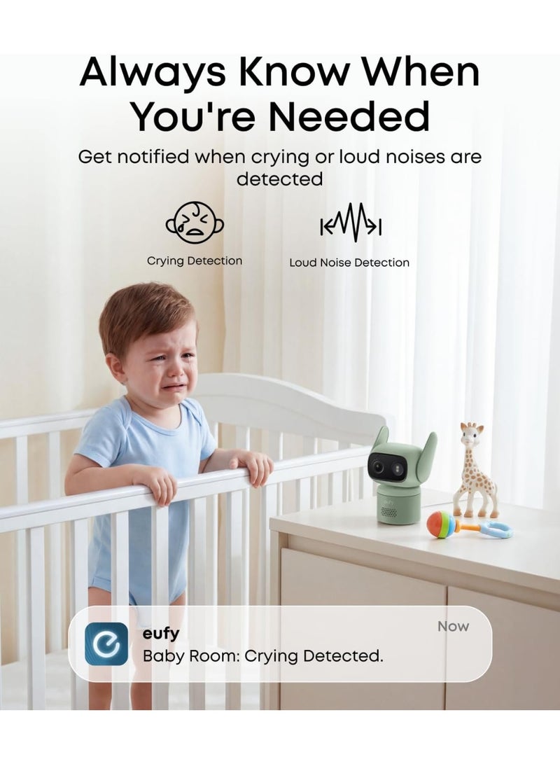 eufy Wired Cam C31,360° Coverage with Pan and Tilt,Indoor and Outdoor, Dual Antenna,Color Night Vision, Local Storage, No Monthly Fee,AI Human/Vehicle/Pet/Cry Detection,24/7 Continuous Recording - Image 2