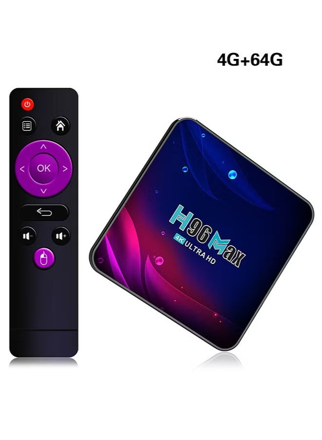 H96 Max 4K Ultra HD Smart Set-top Box: Android 11.0 System 4GB+64GB Large Storage Dual WIFI6 + Bluetooth Configuration  - Image 1