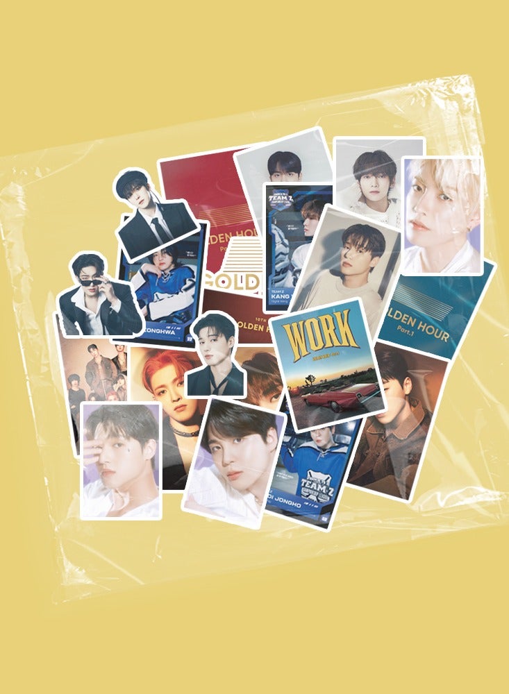 K-POP ATEEZ 96Pcs GoldenHour Sticker Pack  2025 Sticker Kpop merch Waterproof Vinyl Sticker For Laptop Water bottle Cartoon sticker  - Image 5
