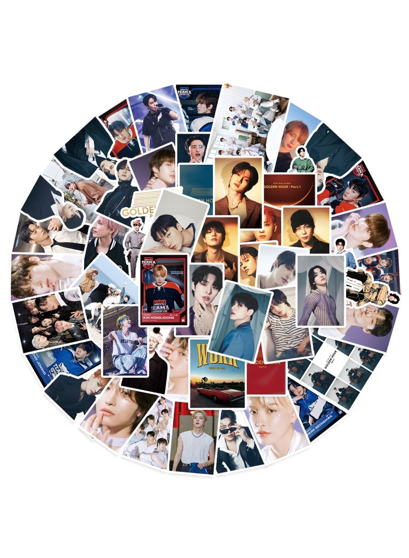 K-POP ATEEZ 96Pcs GoldenHour Sticker Pack  2025 Sticker Kpop merch Waterproof Vinyl Sticker For Laptop Water bottle Cartoon sticker  - Image 1